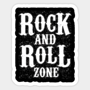 Rock And Roll Typography Music Lover Sticker